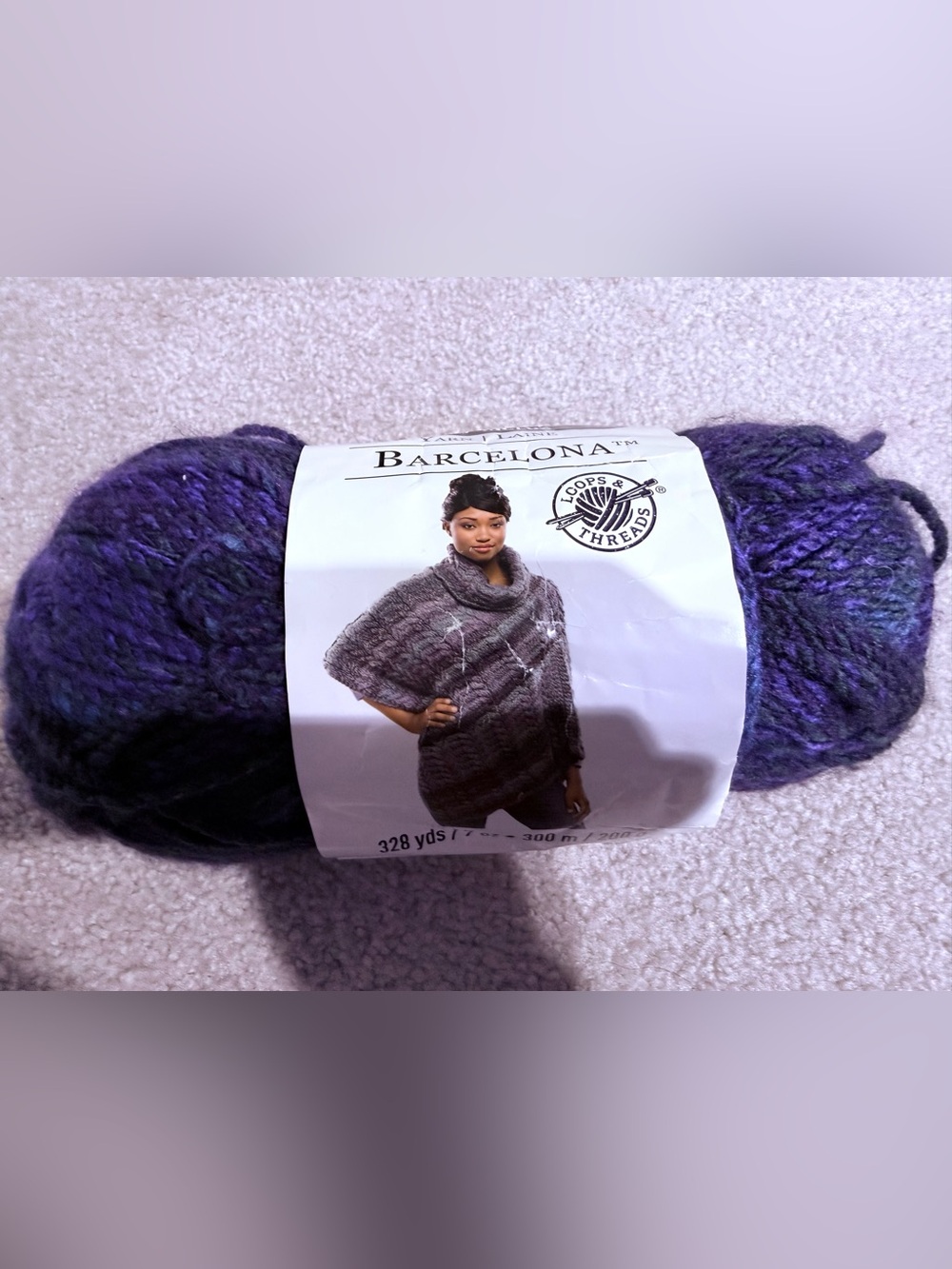Loops & Threads Barcelona Yarn in color Opulence Knit Crochet 328 Yds / 7oz